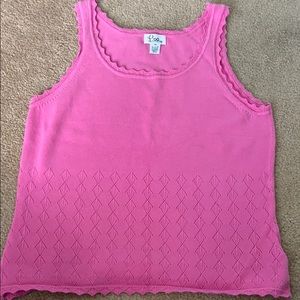 Lilly Pulitzer pink sweater tank